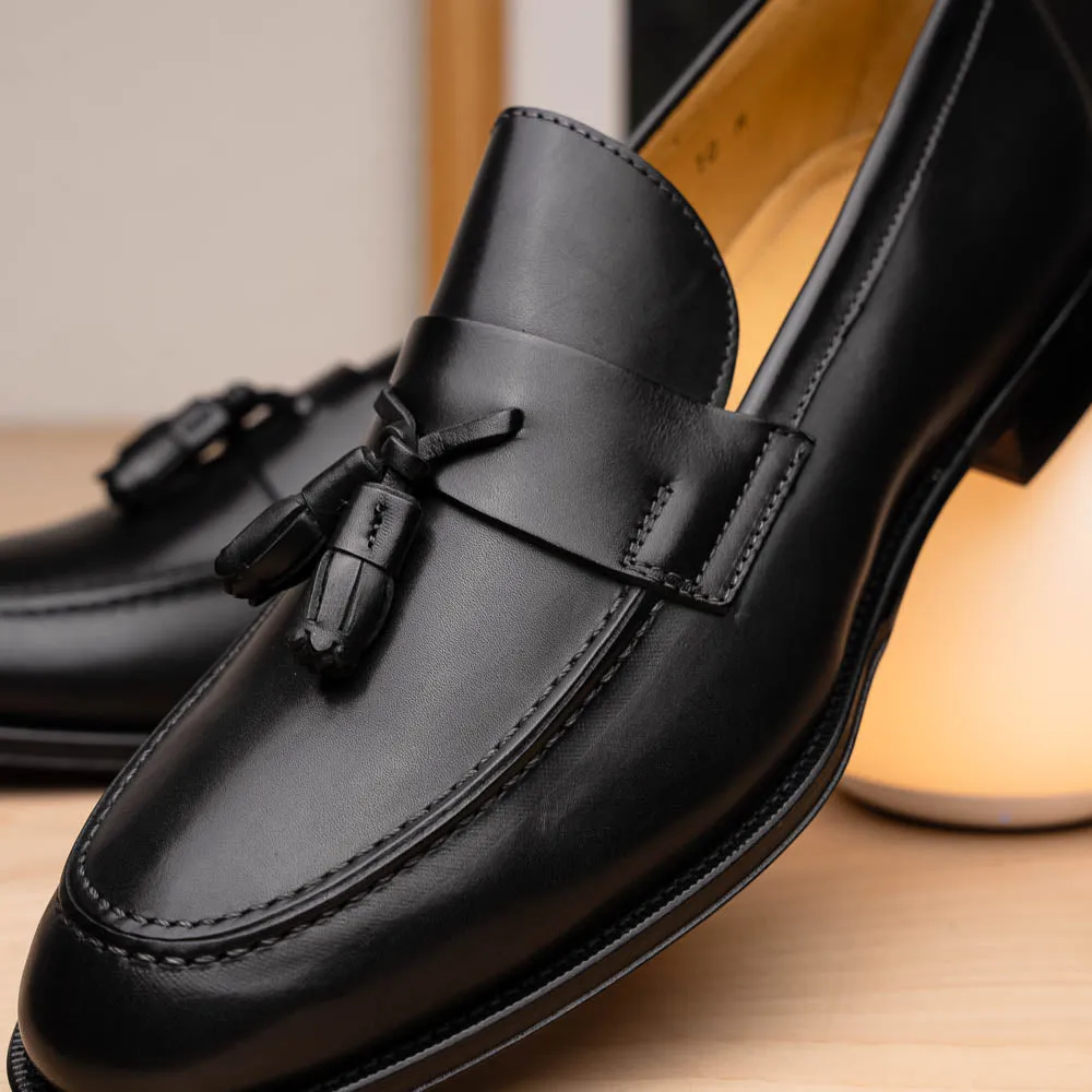15-202-BLK COMO Italian Calfskin Black Size 8.5