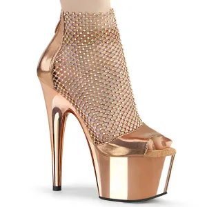 7 Inch Heel ADORE-765RM Rose Gold Metallic Pu