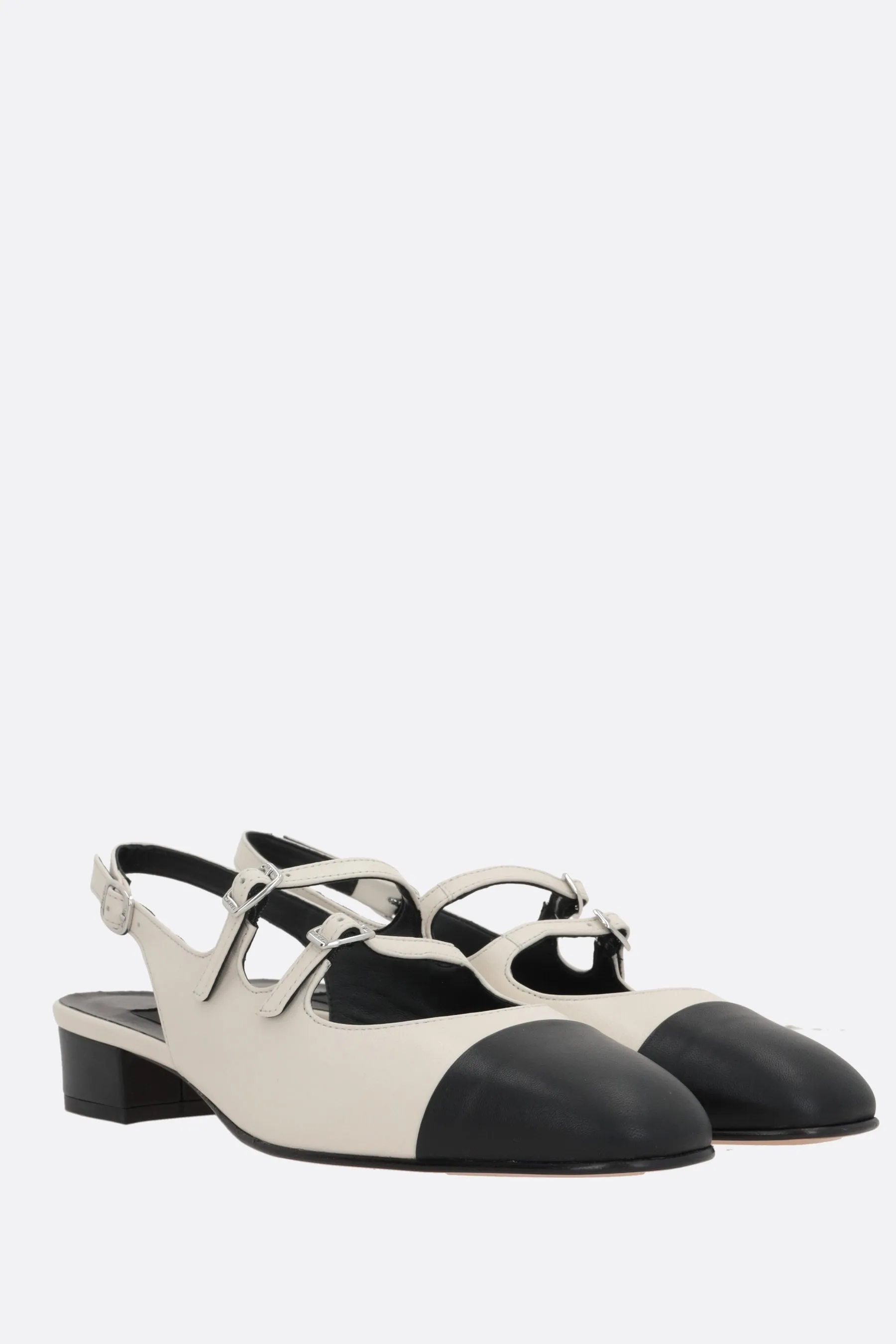 Abricot Bicolor Nappa Slingback Pumps