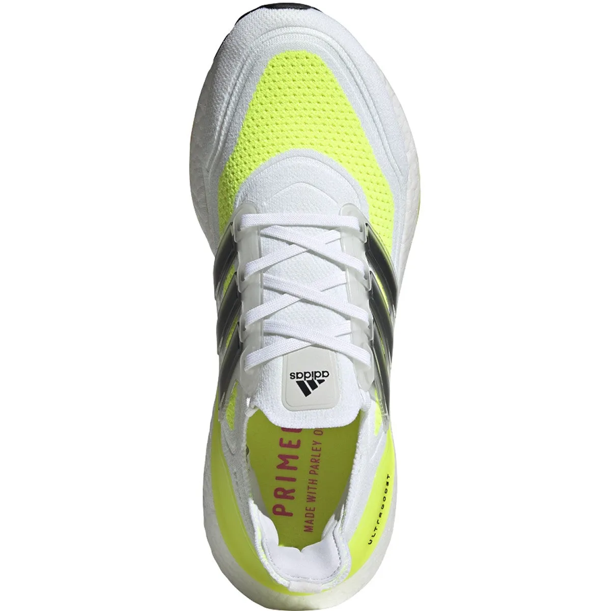 adidas Men's Ultraboost 21 Sneakers - Cloud White / Core Black / Solar Yellow