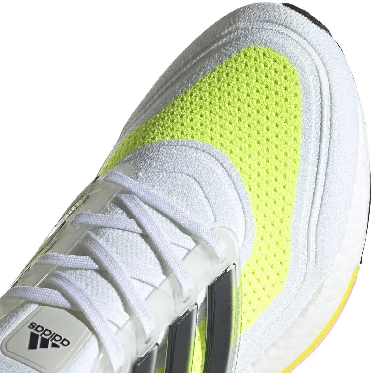 adidas Men's Ultraboost 21 Sneakers - Cloud White / Core Black / Solar Yellow