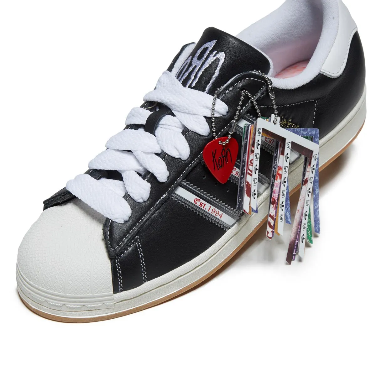Adidas x Korn Superstar Shoes - Core Black/Translucent/Better Scarlet