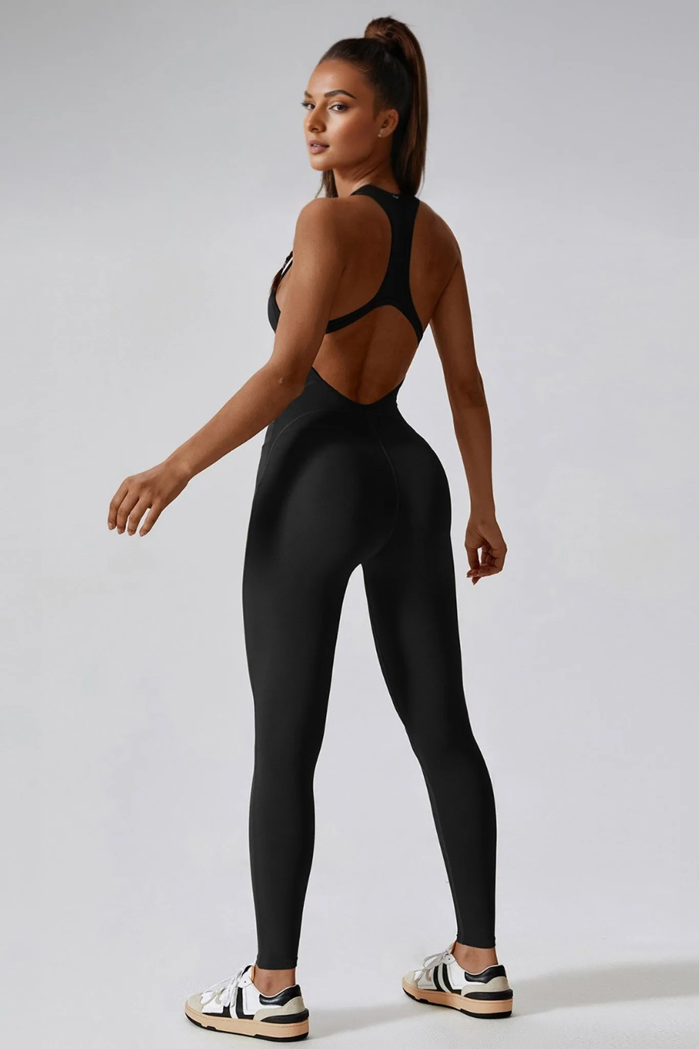Aero Racerback Jumpsuit - Black
