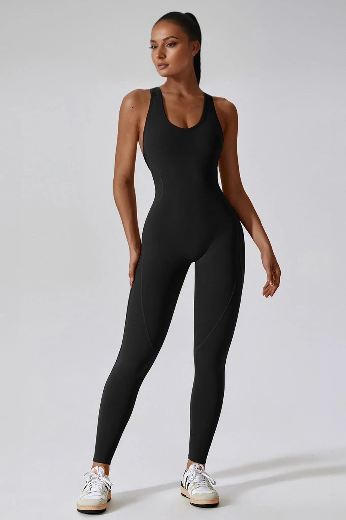 Aero Racerback Jumpsuit - Black