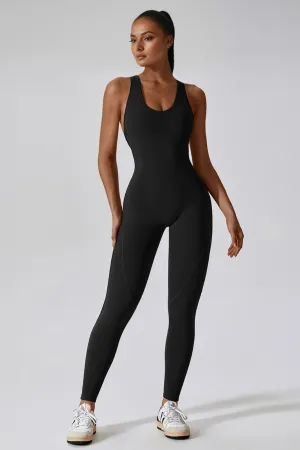 Aero Racerback Jumpsuit - Black