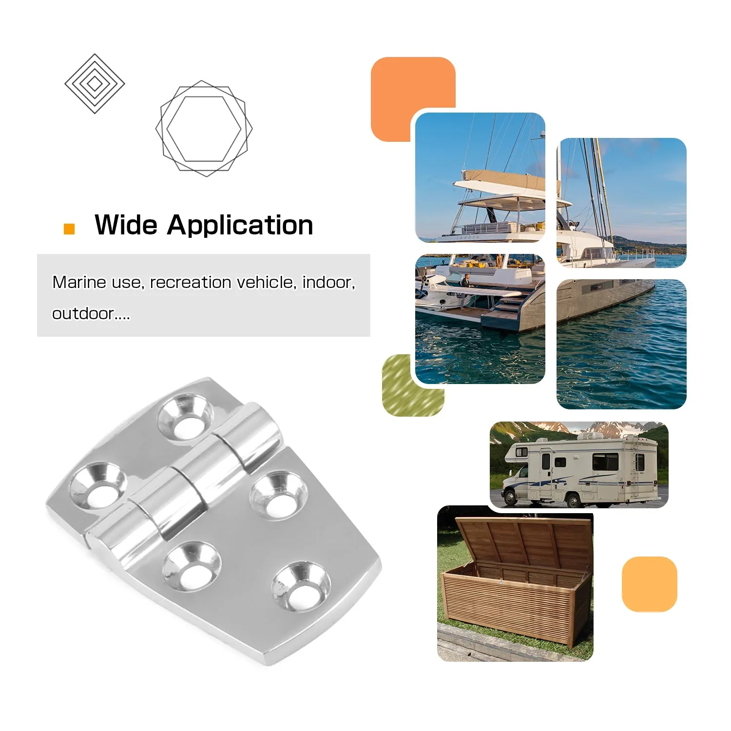 AMYSPORTS Marine Hinge 38*57mm 2Pcs