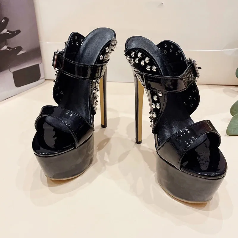 Aneikeh Sexy Buckle Strap Sandals
