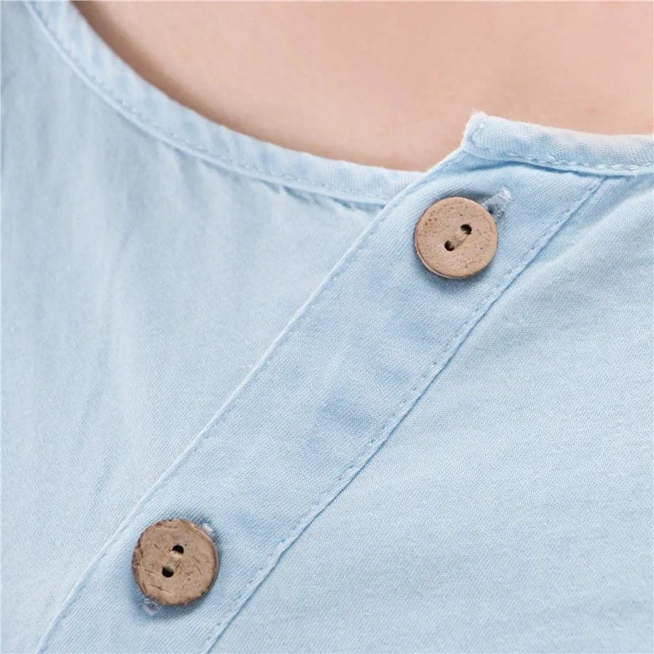 Baby Blue Button Up Shirt  | Zen
