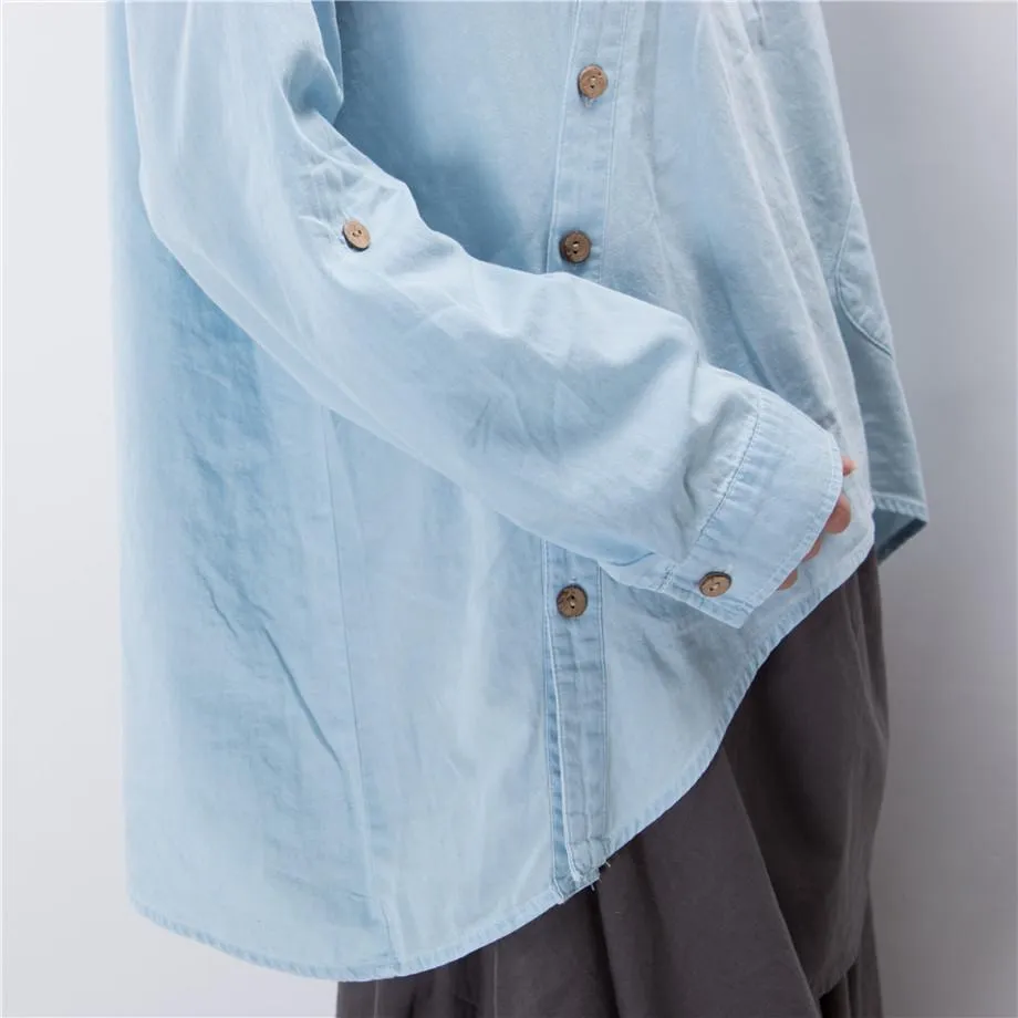 Baby Blue Button Up Shirt  | Zen