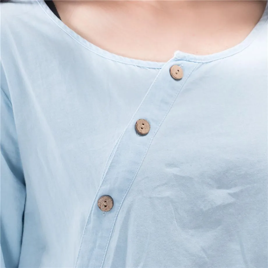 Baby Blue Button Up Shirt  | Zen