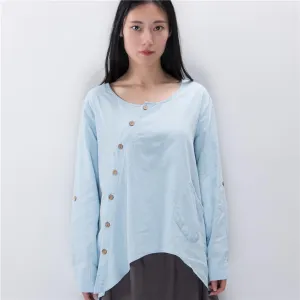 Baby Blue Button Up Shirt  | Zen