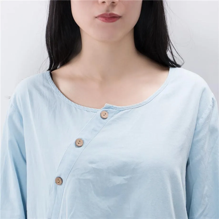 Baby Blue Button Up Shirt  | Zen