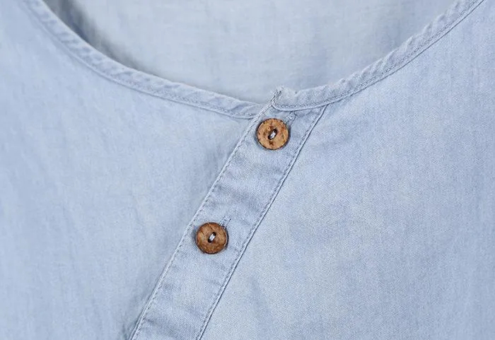 Baby Blue Button Up Shirt  | Zen