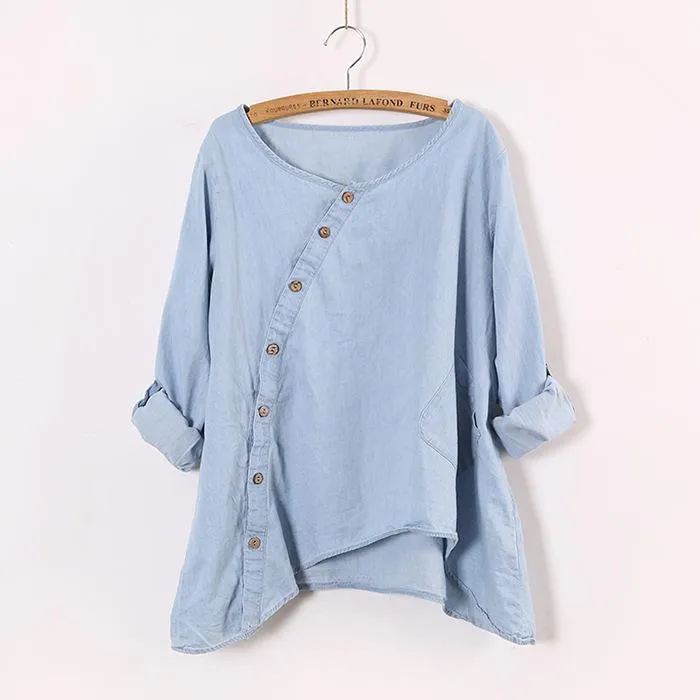 Baby Blue Button Up Shirt  | Zen