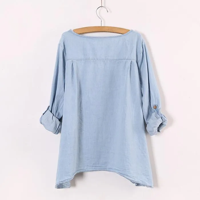Baby Blue Button Up Shirt  | Zen