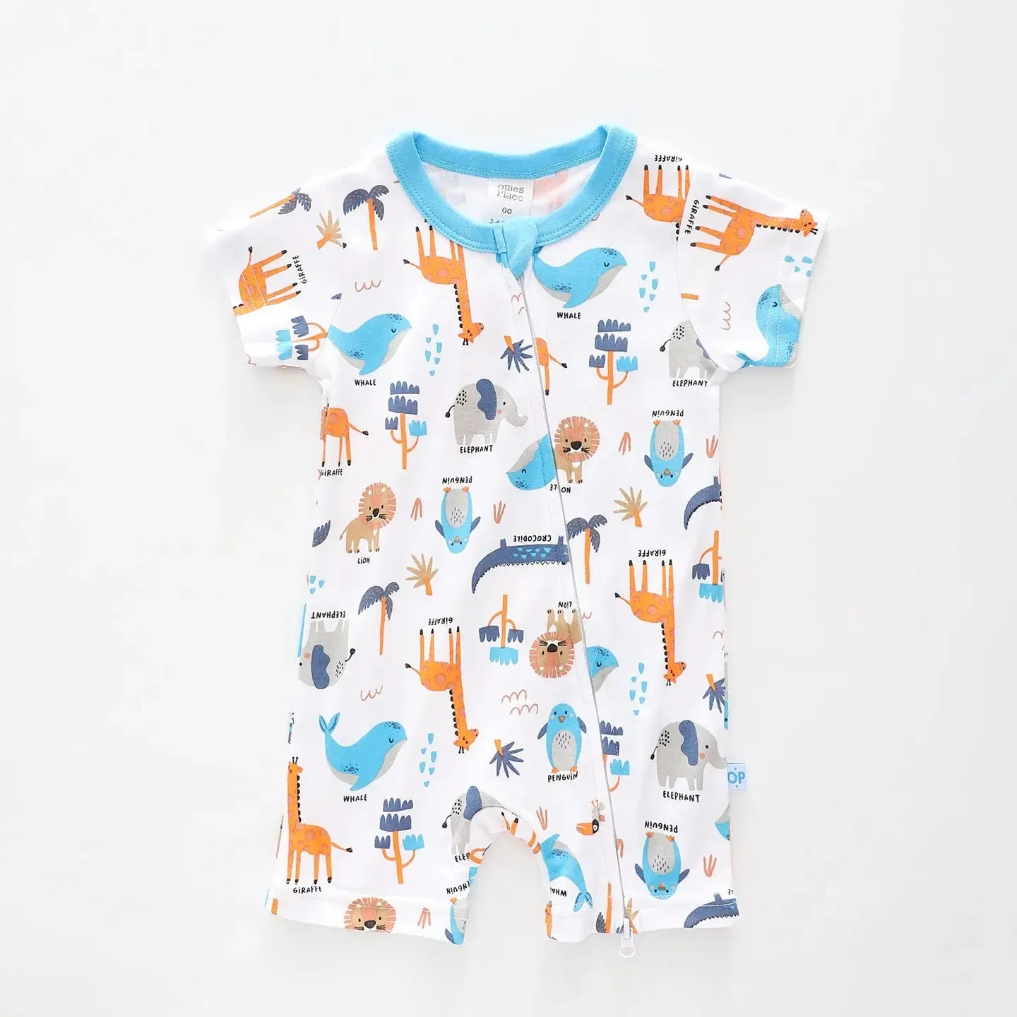 Baby Boys Animal Adventure Romper