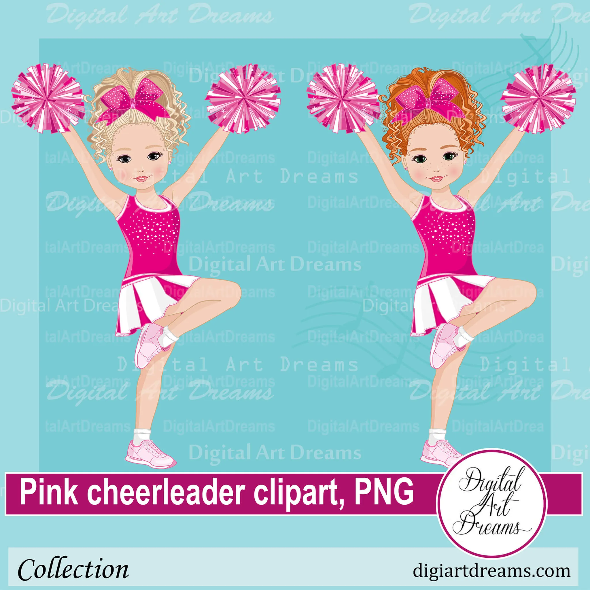 Cheerleading Clipart Pink Uniform