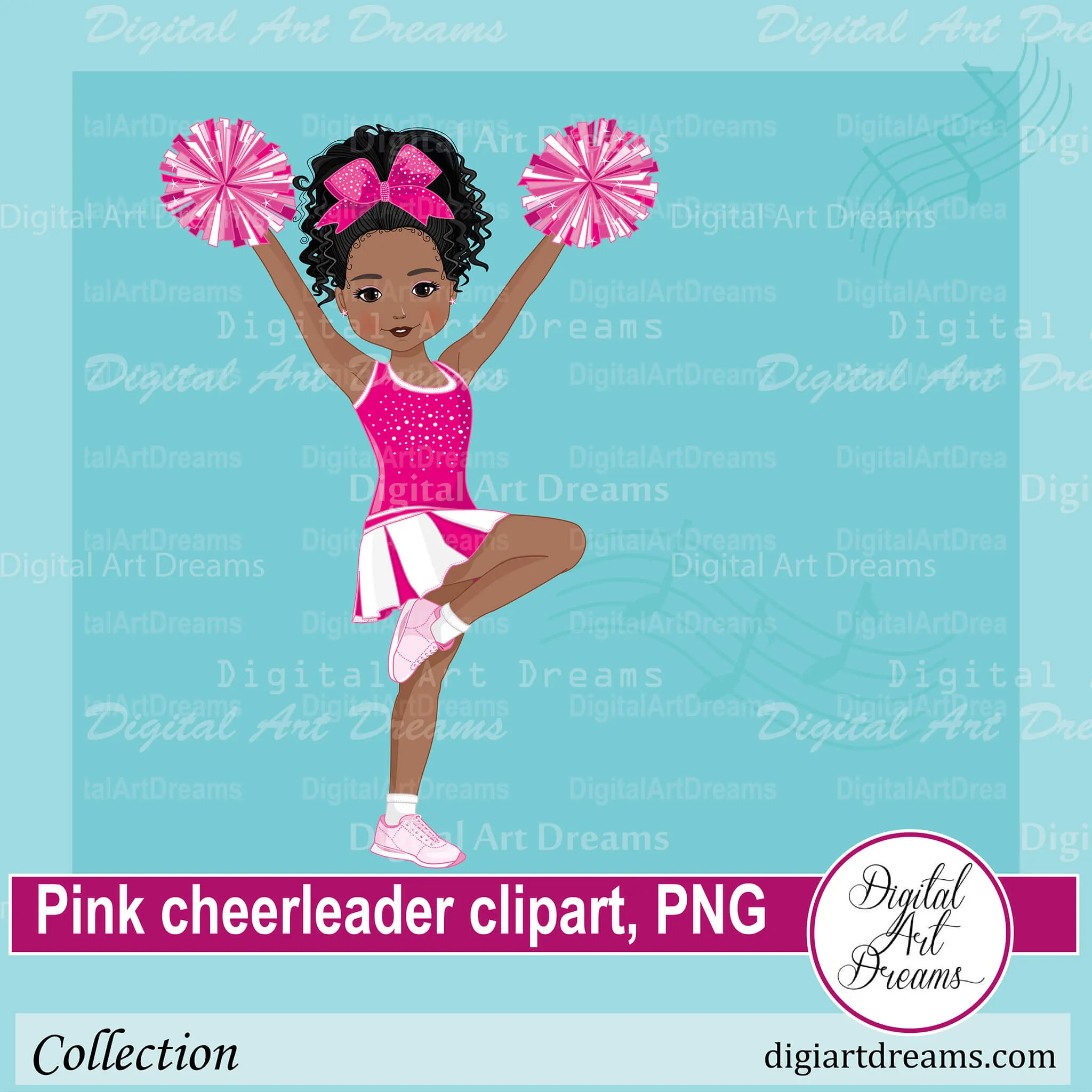 Cheerleading Clipart Pink Uniform