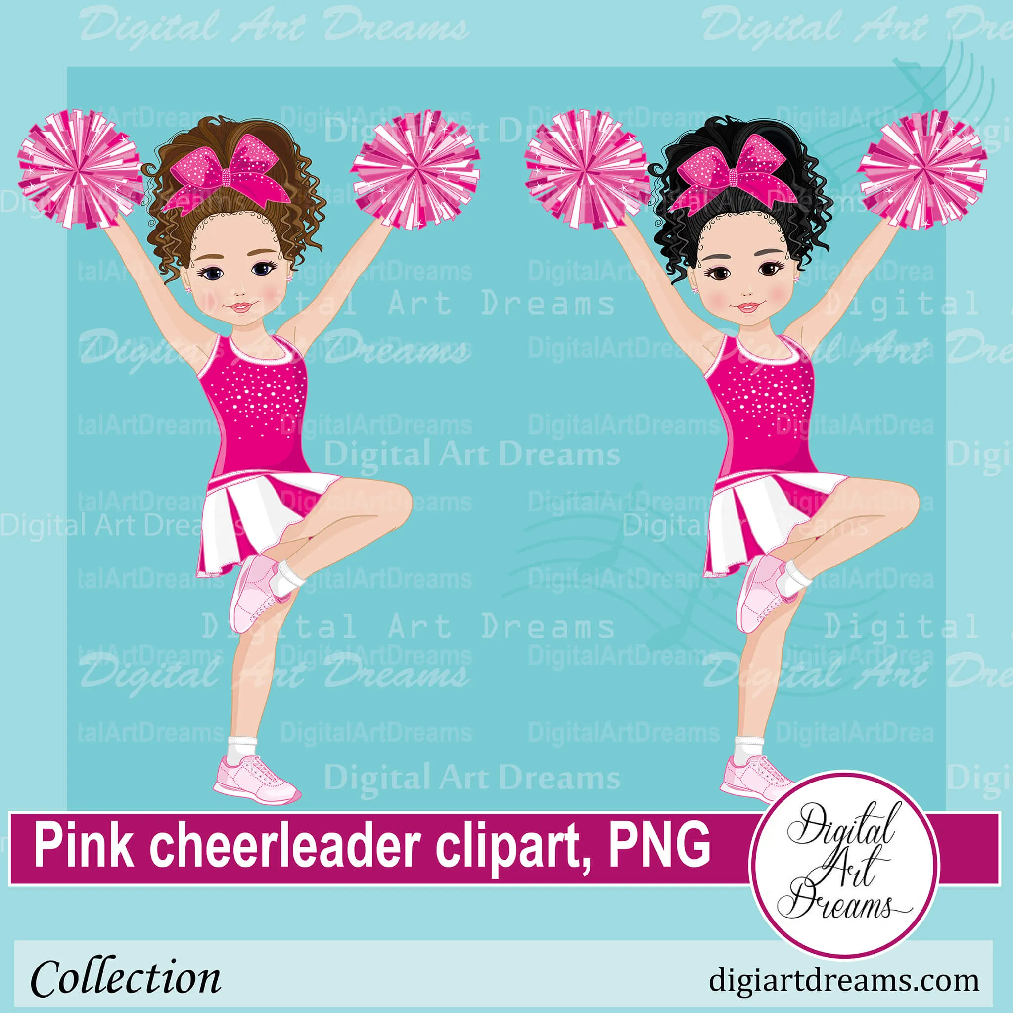 Cheerleading Clipart Pink Uniform