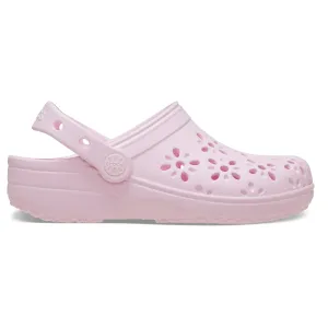 Crocs Classic Cut Out Floral Clog Kids (Pink Milk)