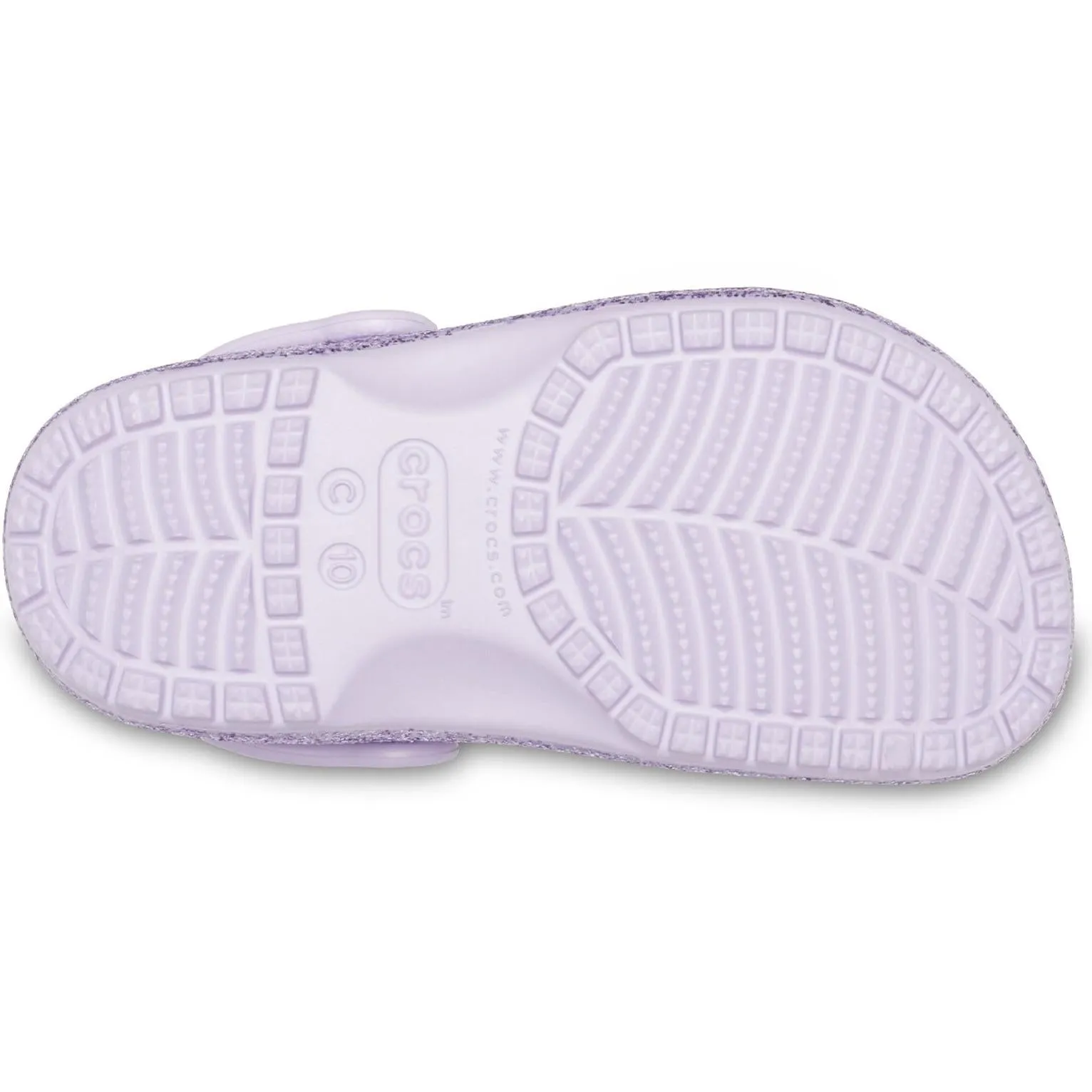 Crocs Kids Classic Glitter Clog Slip On Sandals