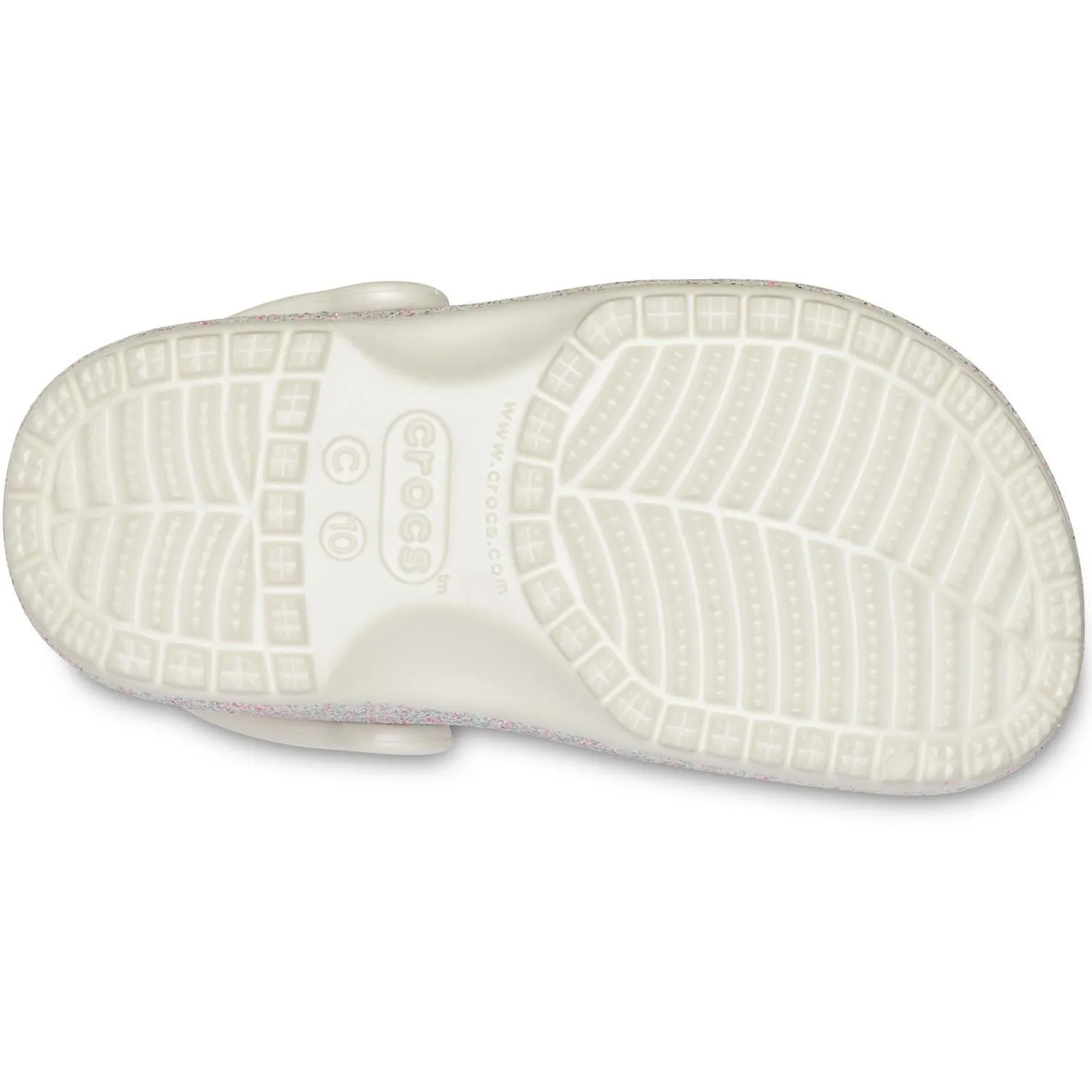 Crocs Kids Classic Glitter Clog Slip On Sandals
