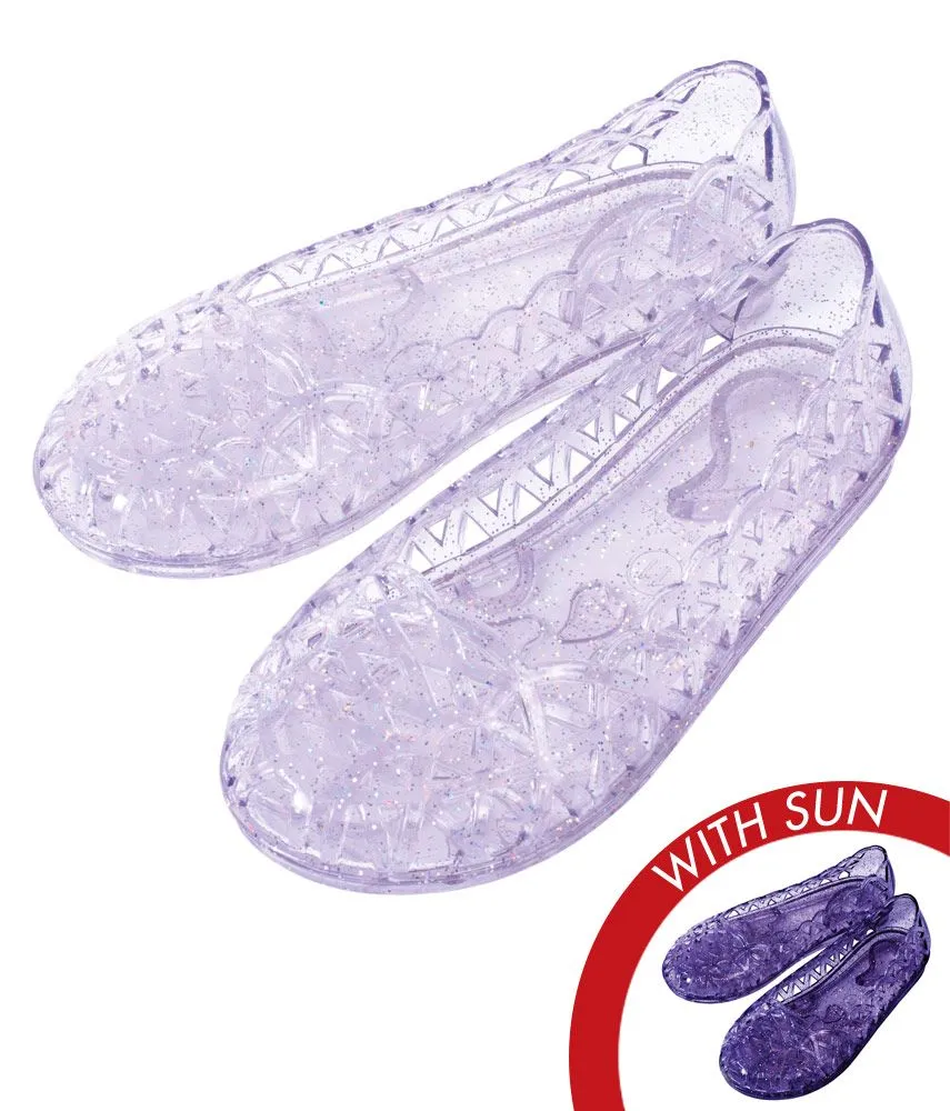 Del Sol "Princess" Purple Color-Changing Kids Jelly Slippers
