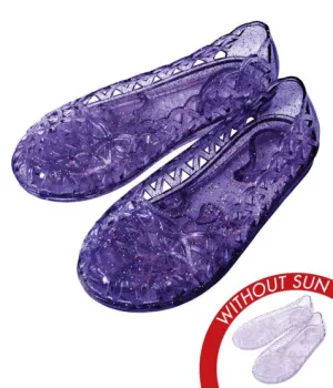 Del Sol "Princess" Purple Color-Changing Kids Jelly Slippers