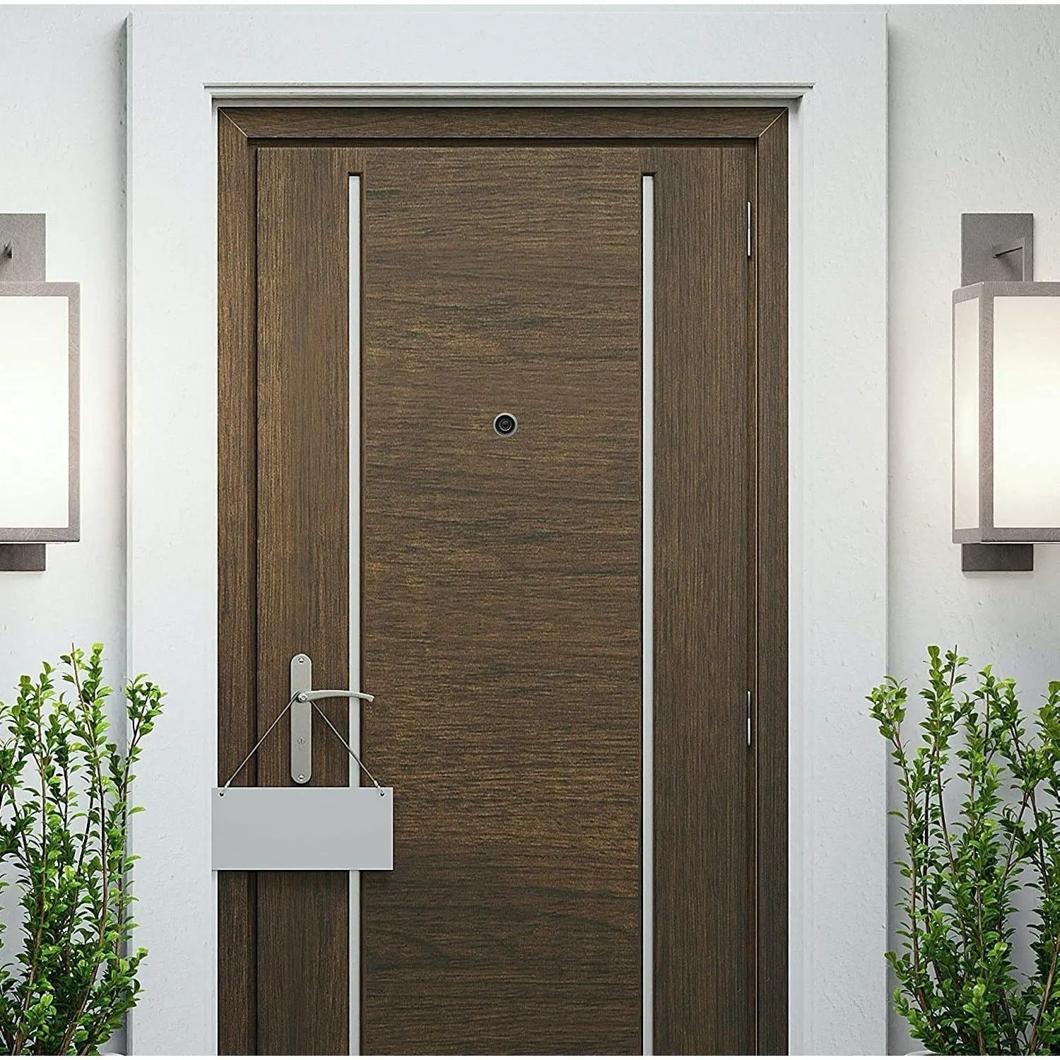 Door Viewer 200 Degree Glass Lens - 14mm Dia. - 35-55mm Doors -  Polished Chrome