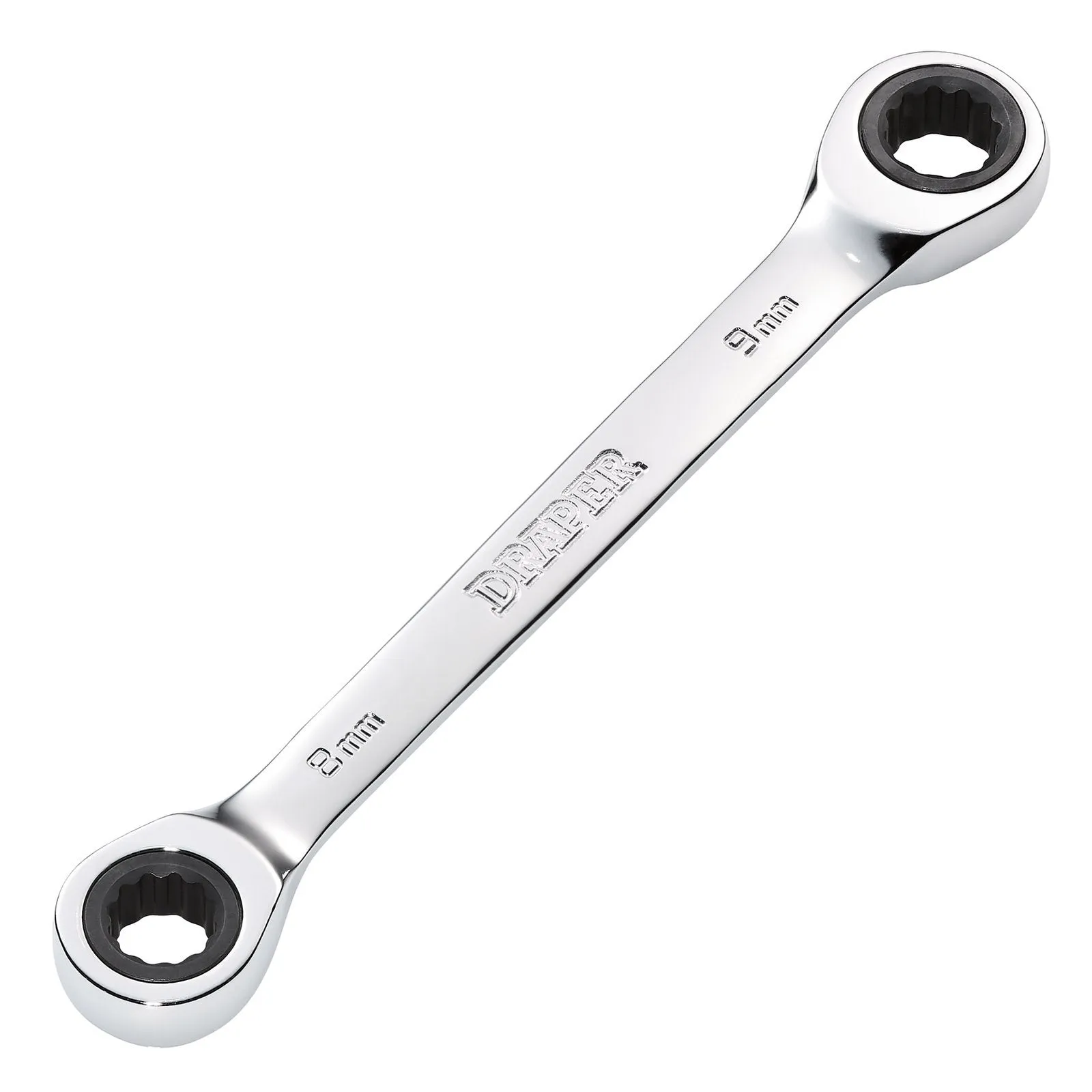 Draper Hi-Torq® Metric Double Ratchet Ring Spanner, 8 X 9mm - 8231BSMM