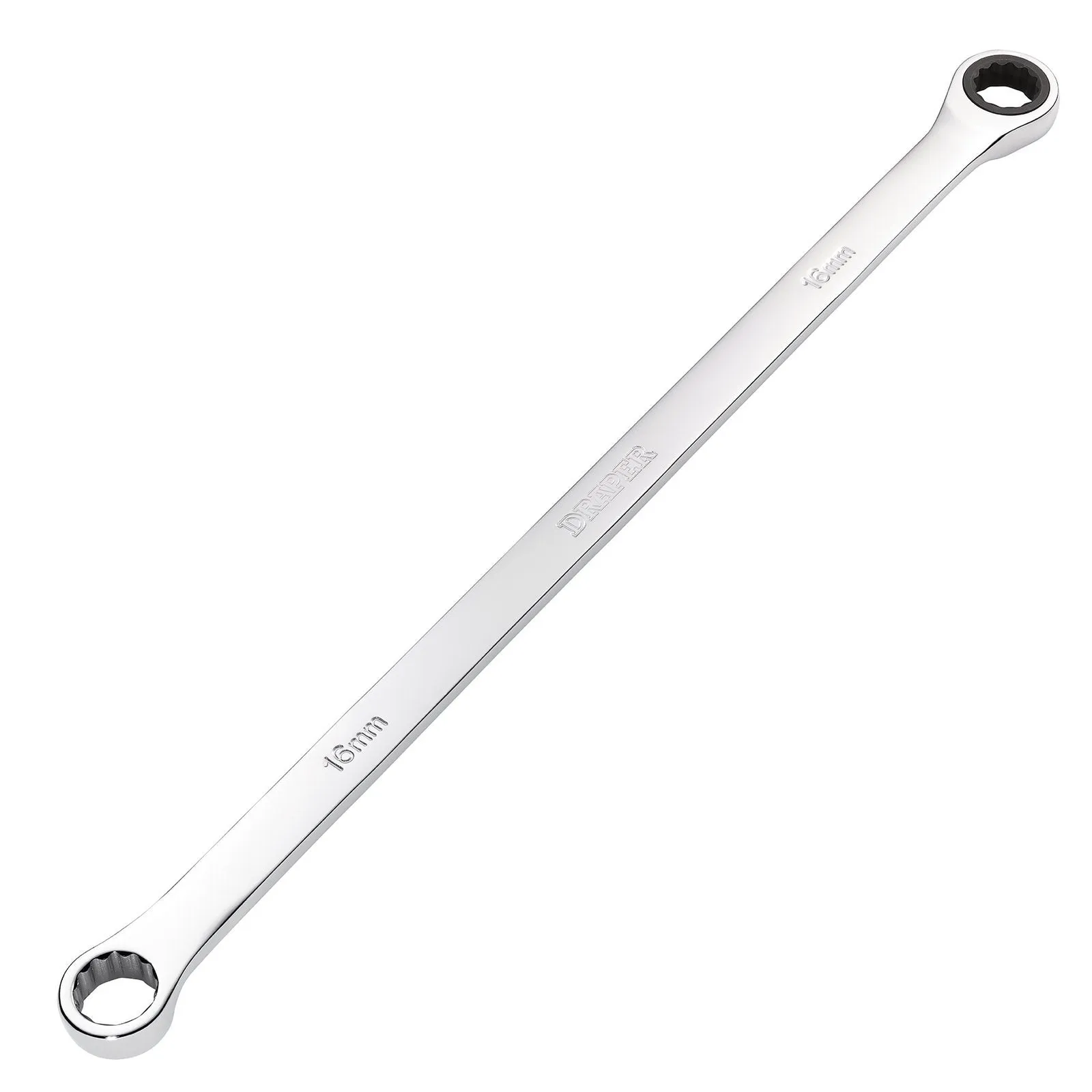 Draper Hi-Torq® Metric Extra-Long Double Ring Ratchet Spanner, 16mm - 8231BSXLMM