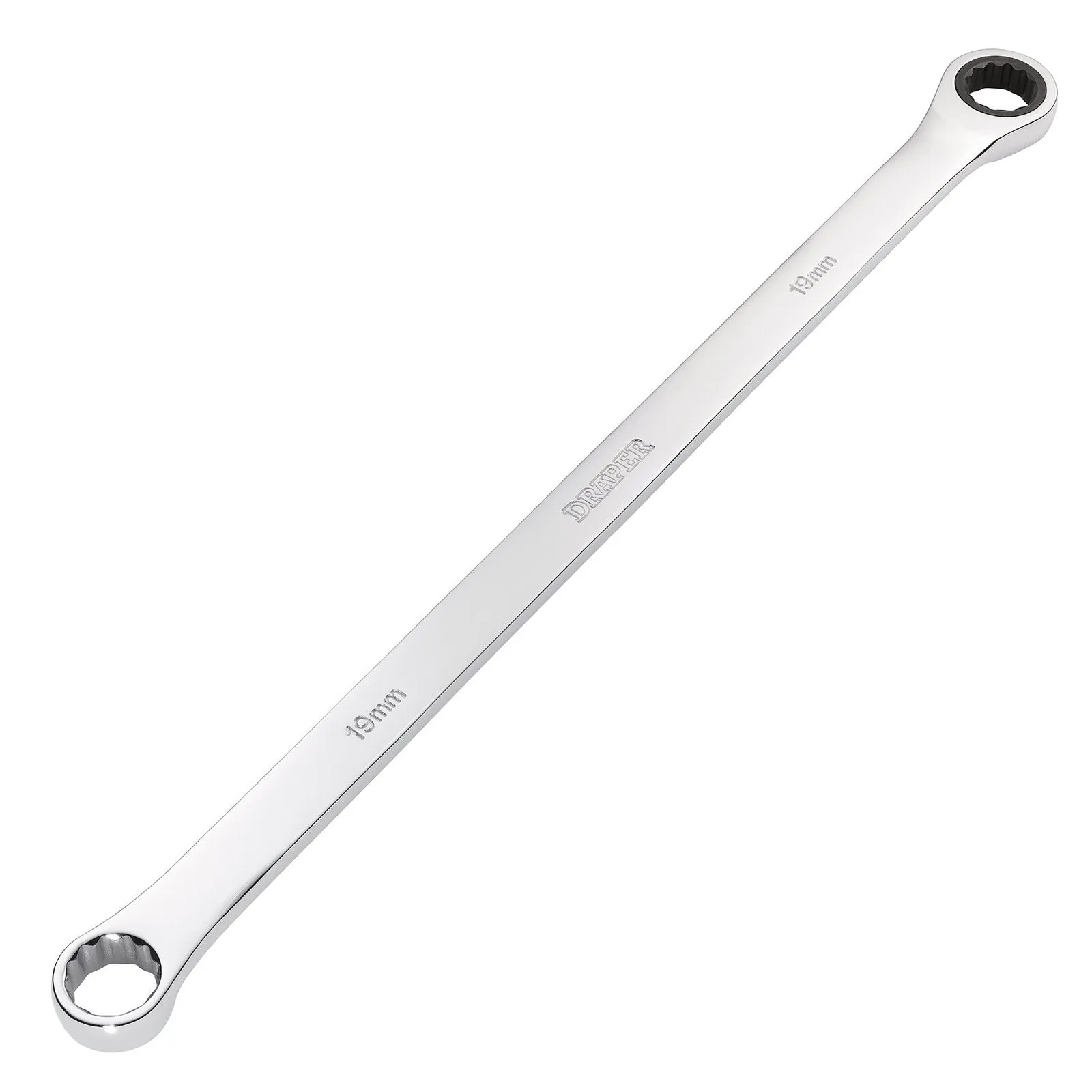 Draper Hi-Torq® Metric Extra-Long Double Ring Ratchet Spanner, 19mm - 8231BSXLMM
