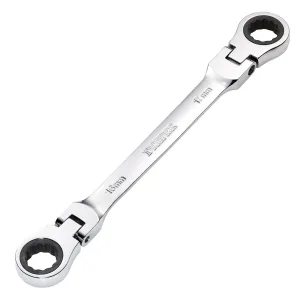 Draper Hi-Torq® Metric Flexible Head Double Ring Ratchet Spanner, 16 X 17mm - 8231FBSMM
