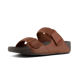 FITFLOP MENS GOGH MOC SLIDES - DARK BROWN