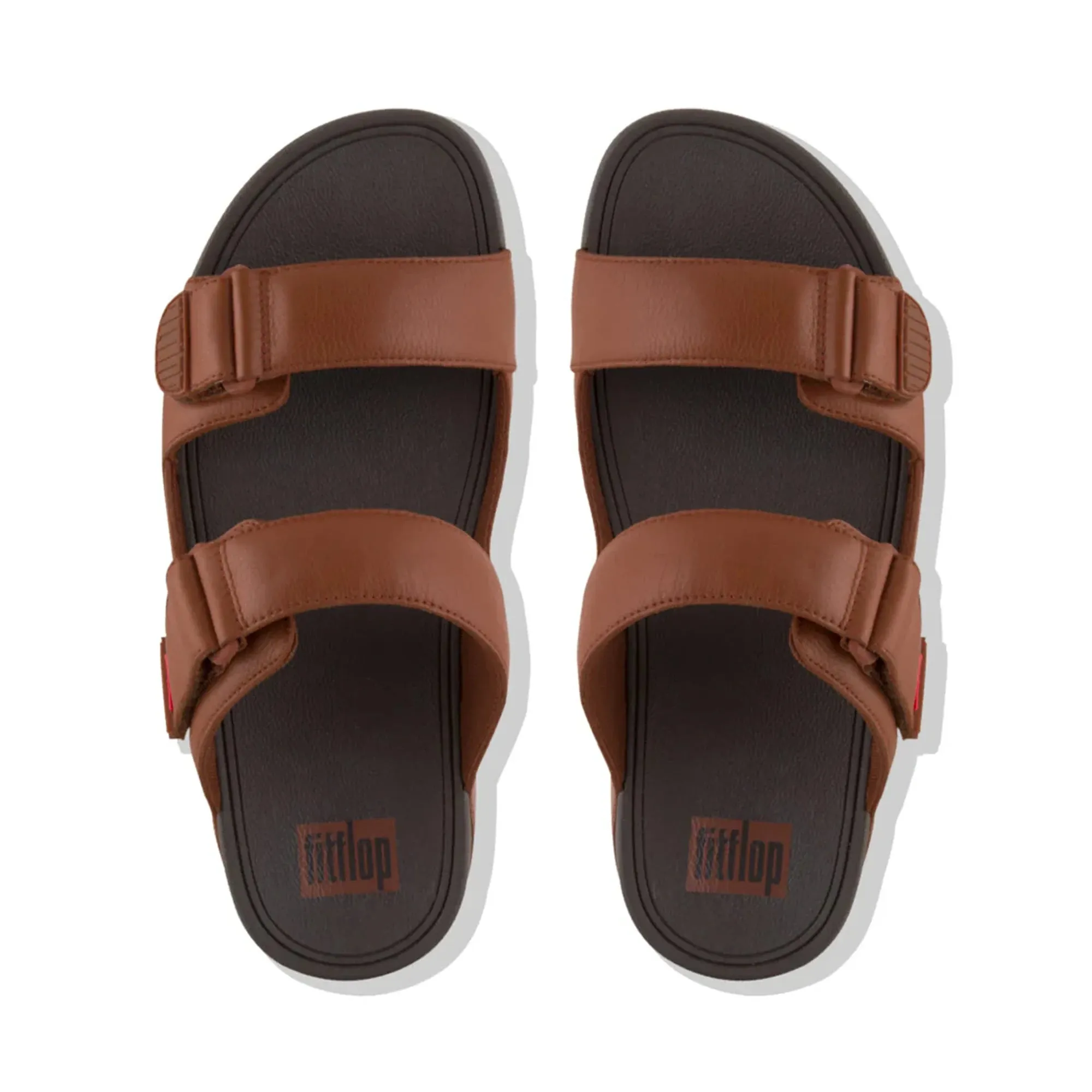 FITFLOP MENS GOGH MOC SLIDES - DARK BROWN