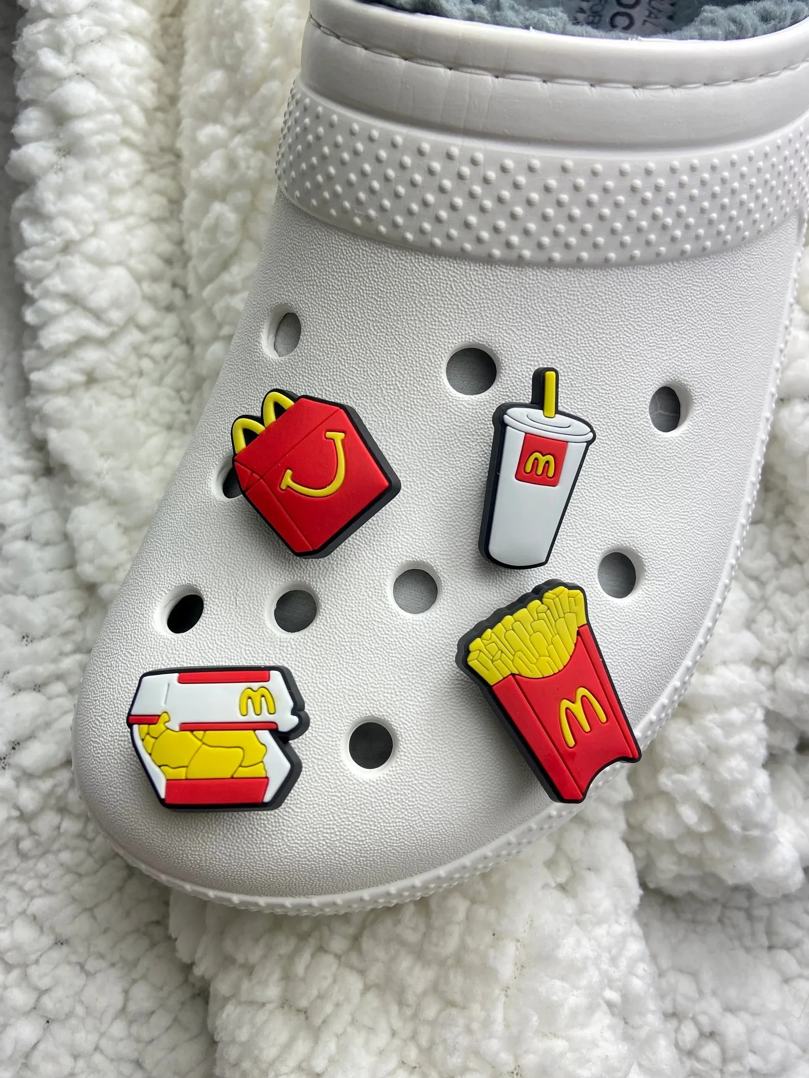 Fries happy meal Burger Charms for Croc Accessories Charms for Teens women Kids Boys