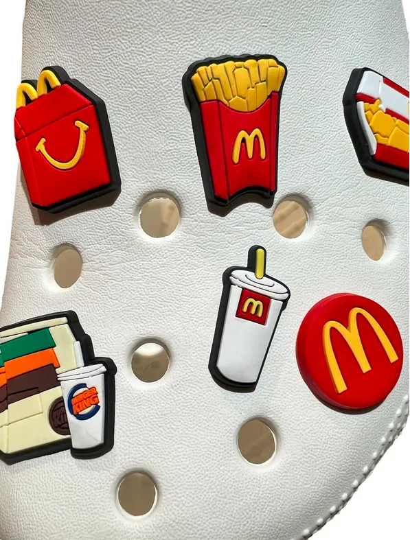 Fries happy meal Burger Charms for Croc Accessories Charms for Teens women Kids Boys