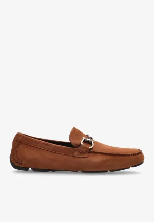 Gancini Leather Driver Loafers