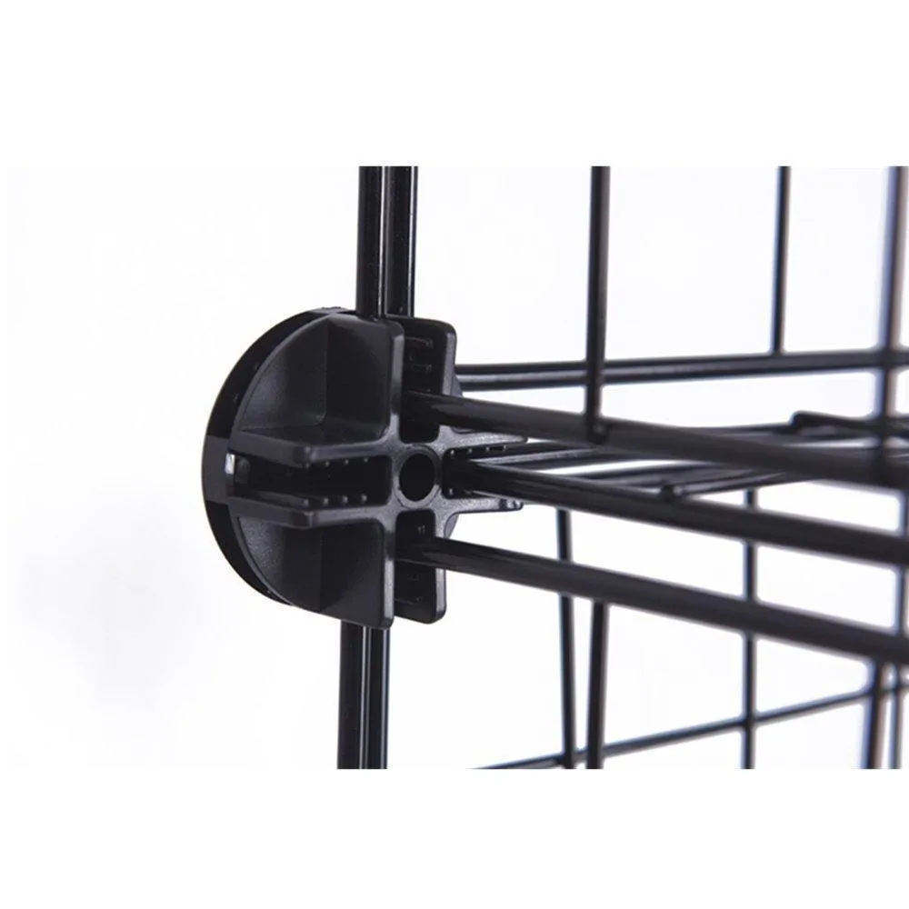 Genenic 12 Cube Closet Organizer, Garage Storage Racks Sets, Shelf Cabinet, Wire Grids Panels and Units for Books, Plants, Toys, Shoes, Clothes, Stainless Steel Black