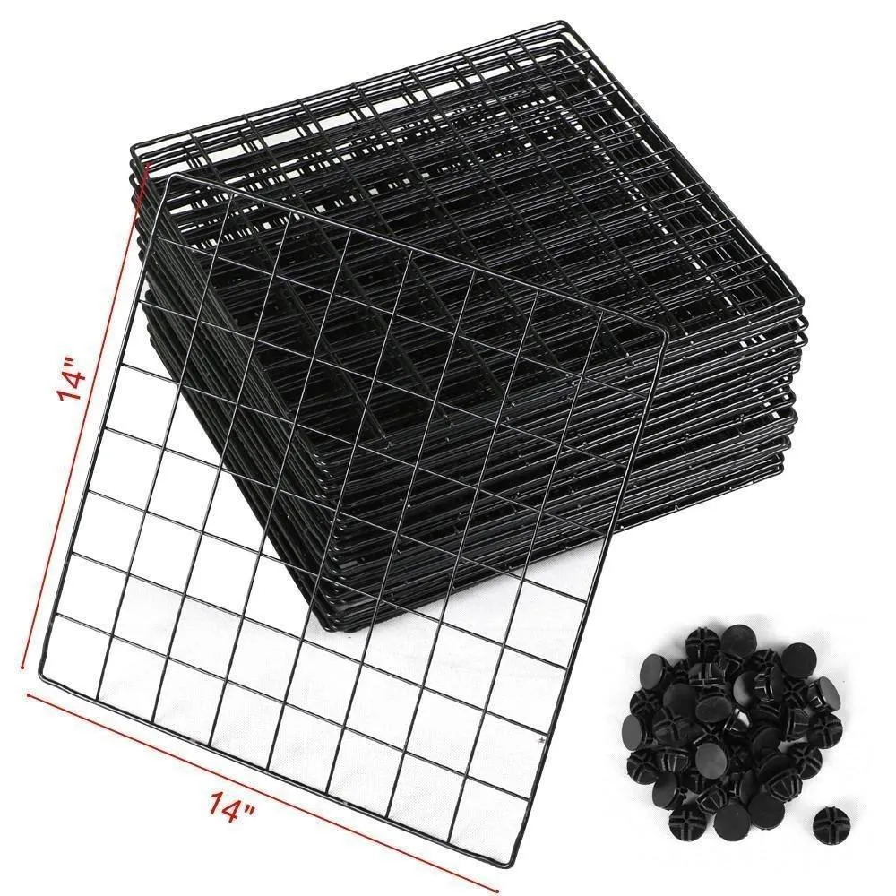 Genenic 12 Cube Closet Organizer, Garage Storage Racks Sets, Shelf Cabinet, Wire Grids Panels and Units for Books, Plants, Toys, Shoes, Clothes, Stainless Steel Black
