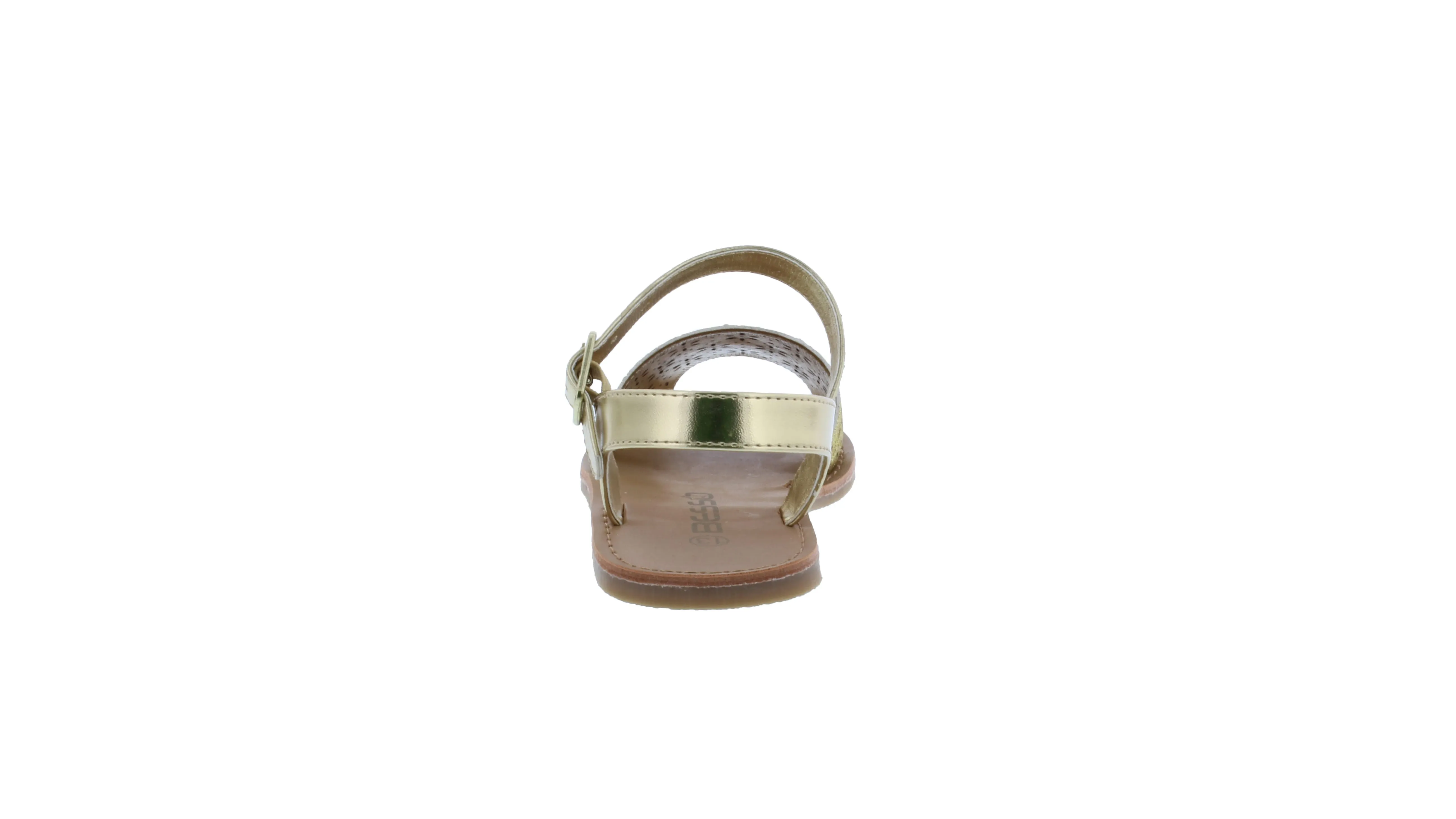 Girls Glitter Abarca Sandal with Buckle Closure