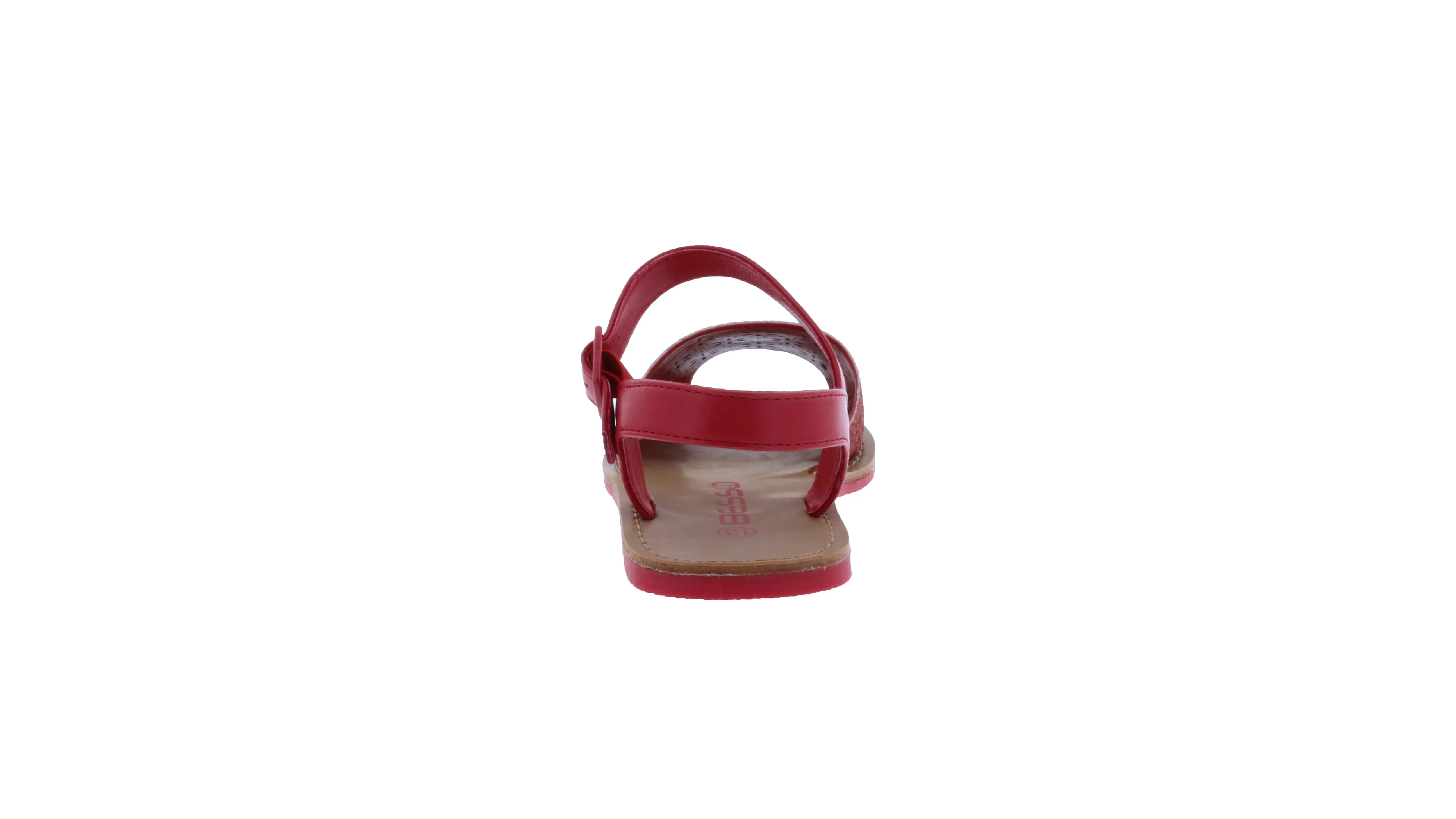 Girls Glitter Abarca Sandal with Buckle Closure