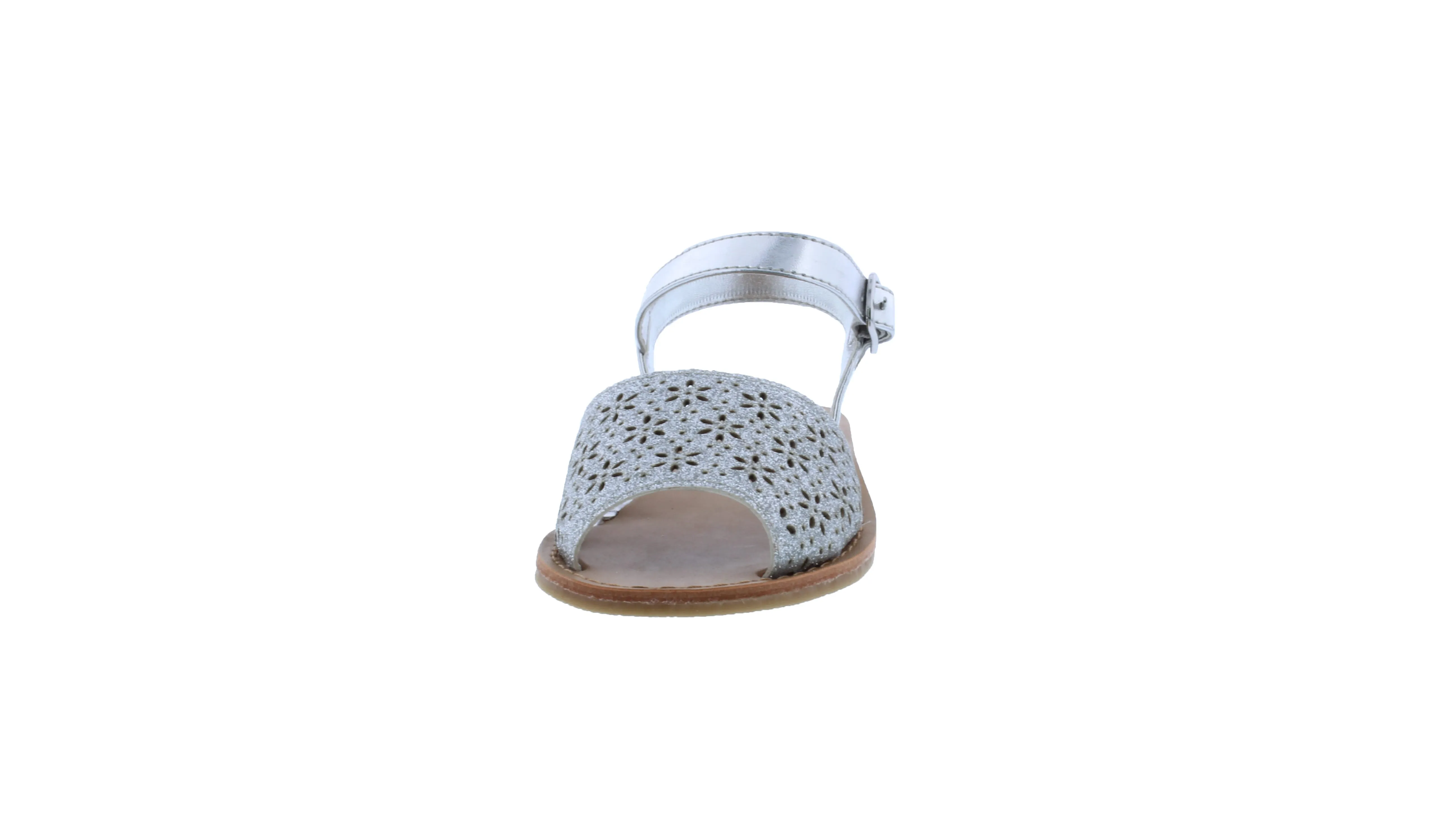 Girls Glitter Abarca Sandal with Buckle Closure