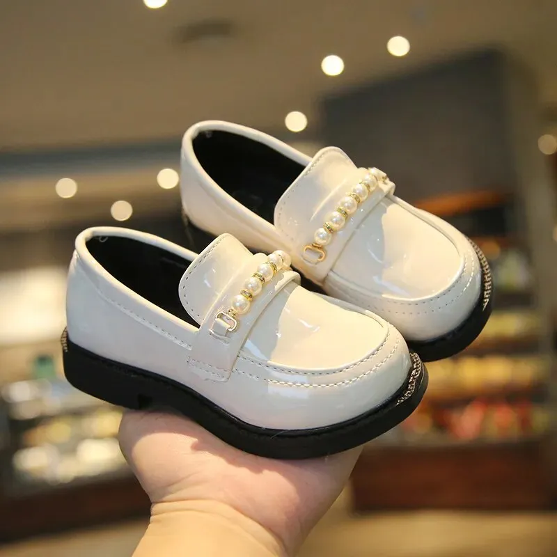 Girls Leather Shoes for School Party and Wedding