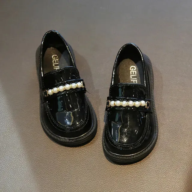 Girls Leather Shoes for School Party and Wedding