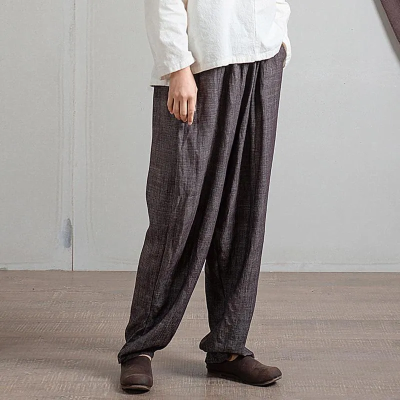 Grey Pleated Palazzo Pants  | Zen