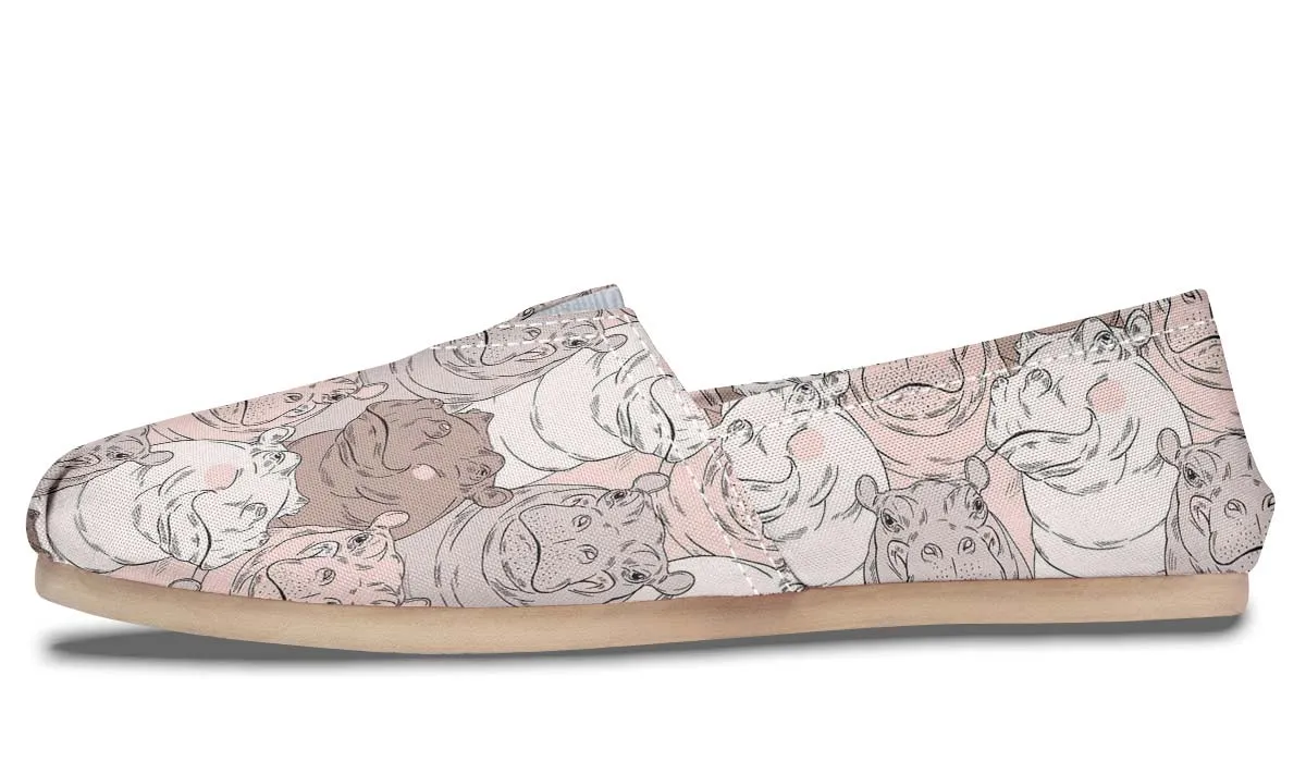 Hippo Pattern Casual Shoes