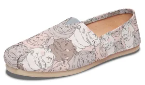 Hippo Pattern Casual Shoes