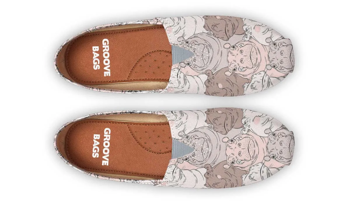 Hippo Pattern Casual Shoes