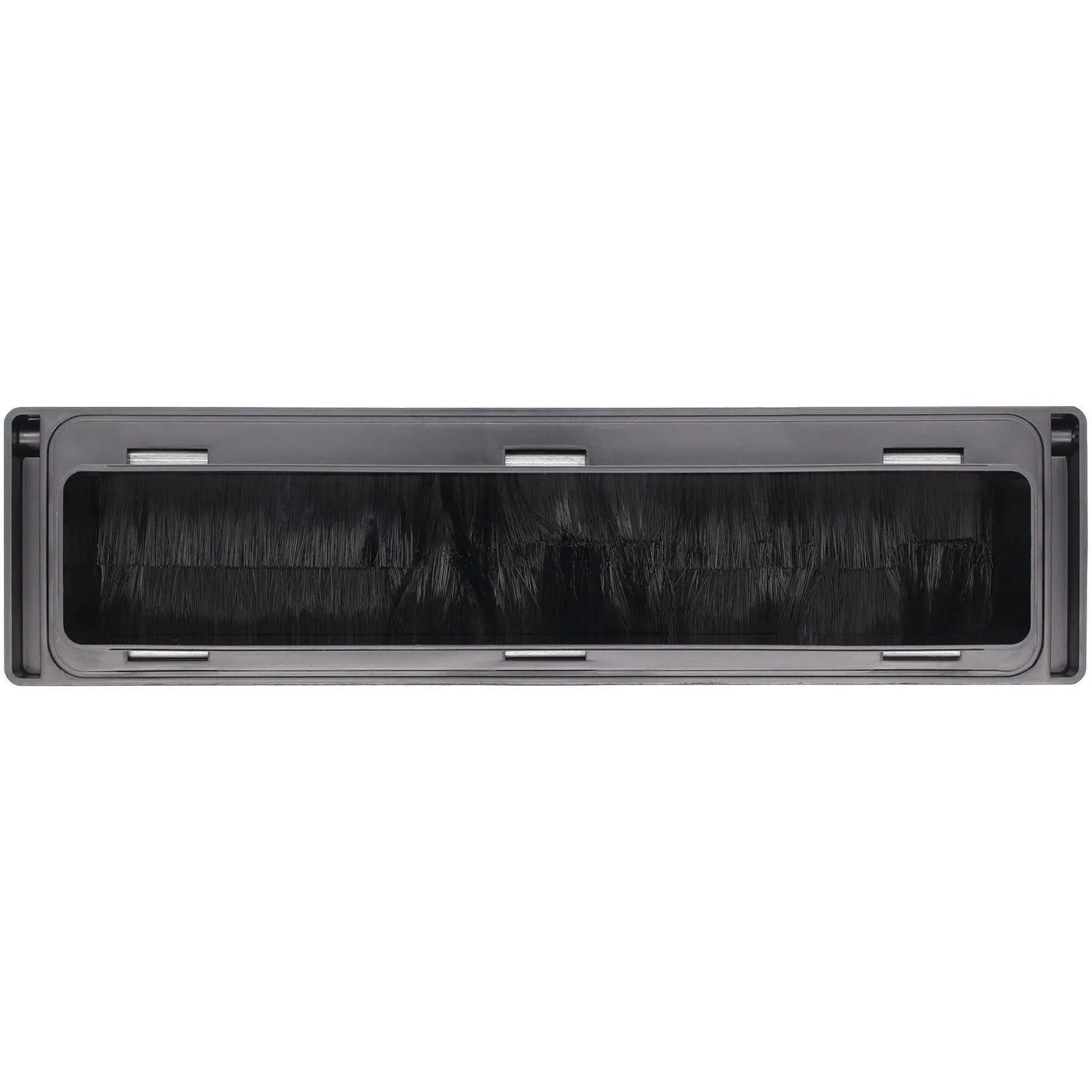 Intumescent Letterplate Draught Proof 250mm Black Frame Brass Flap